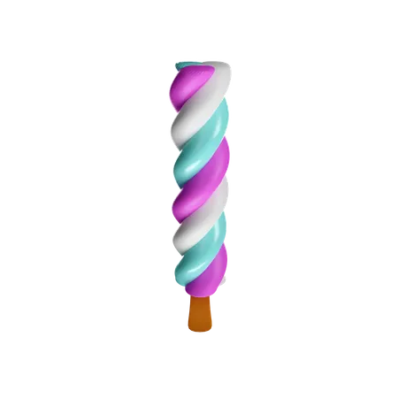 Sorvete em espiral  3D Icon