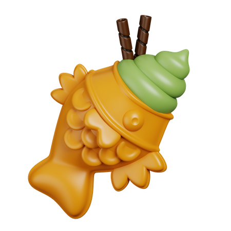 Sorvete de taiyaki  3D Icon