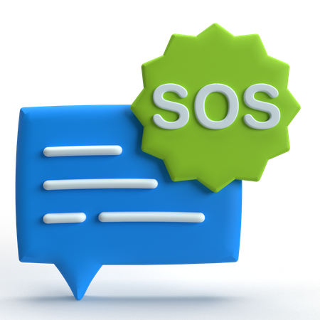 SOS  3D Icon