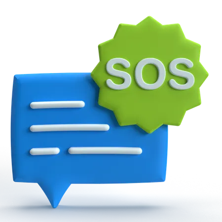 SOS  3D Icon
