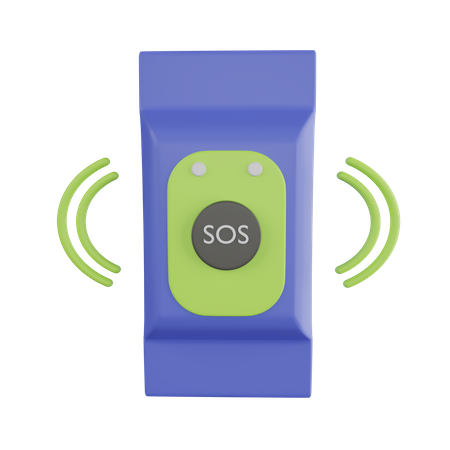 Sos Button  3D Icon