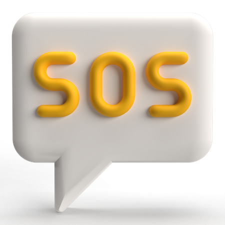 SOS Chat  3D Icon