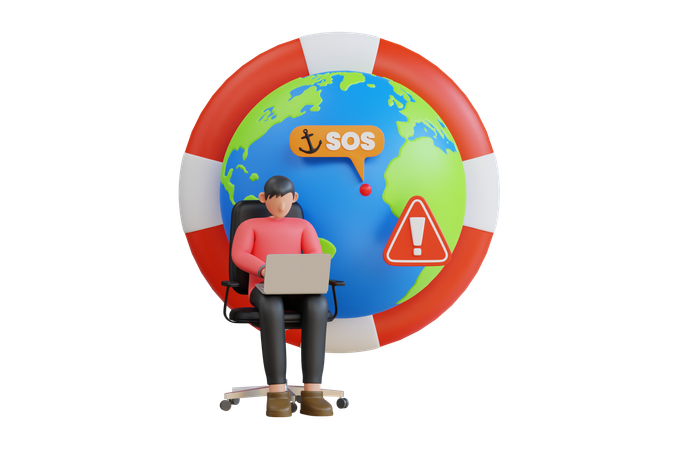 Sos Emergency  3D Icon