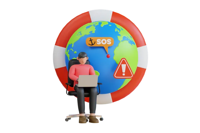 Sos Emergency  3D Icon