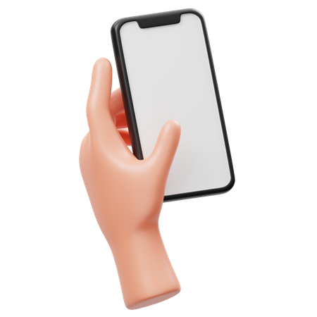 Sosteniendo el gesto de la mano del teléfono  3D Icon