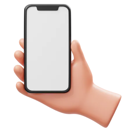 Sosteniendo el gesto de la mano del teléfono  3D Icon