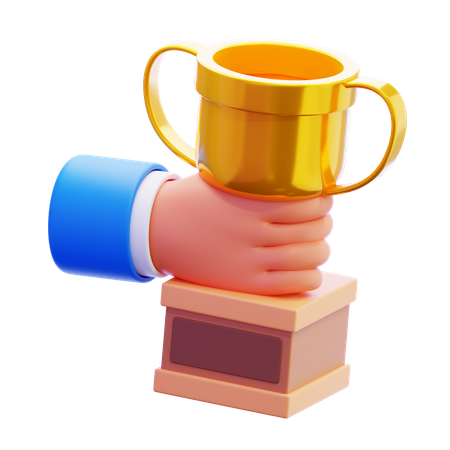 Sosteniendo el trofeo  3D Icon