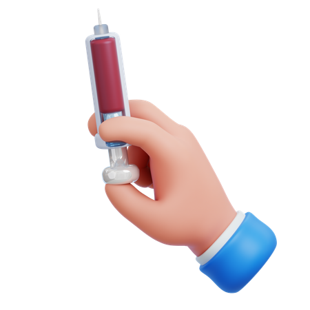Sosteniendo la jeringa  3D Icon