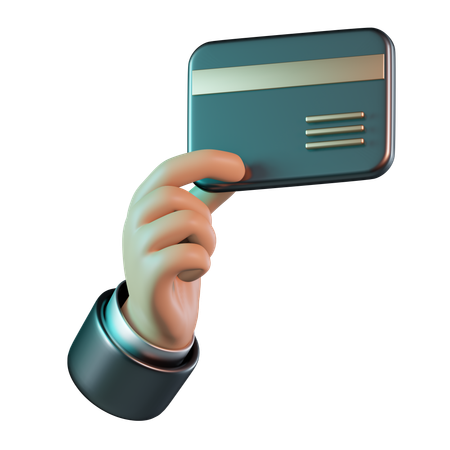 Sosteniendo la tarjeta de crédito  3D Icon