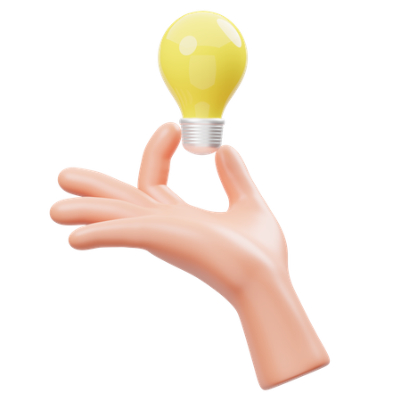 Sosteniendo el gesto de la mano de la lámpara  3D Icon