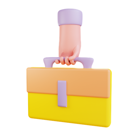 Sosteniendo el maletín  3D Icon