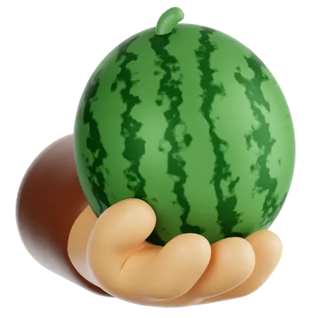 Sosteniendo sandia  3D Icon