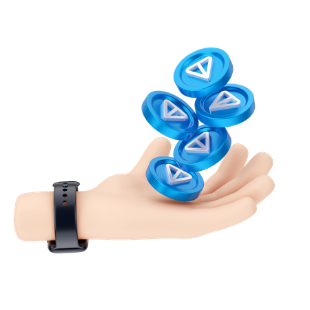 Sosteniendo una moneda de una tonelada  3D Icon