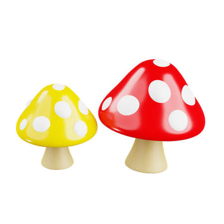 Souche de champignon  3D Icon