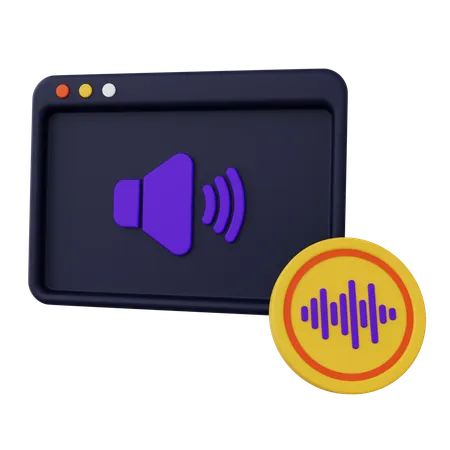 Sound  3D Icon