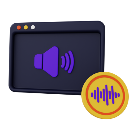 Sound  3D Icon