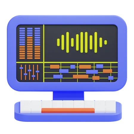 Sound Editing  3D Icon