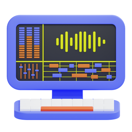Sound Editing  3D Icon