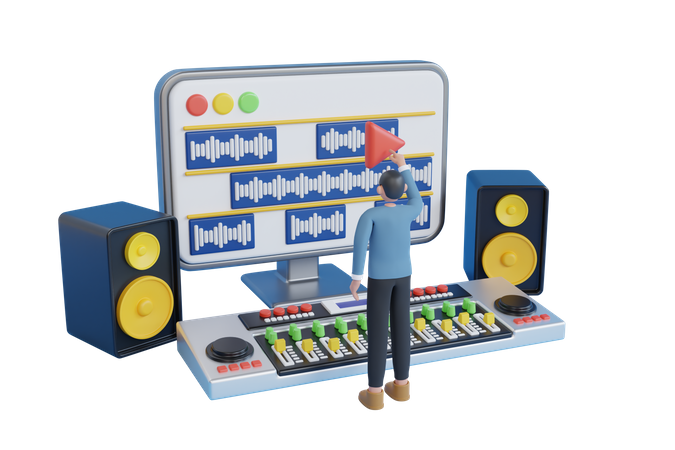 Sound Engineer  3D Icon