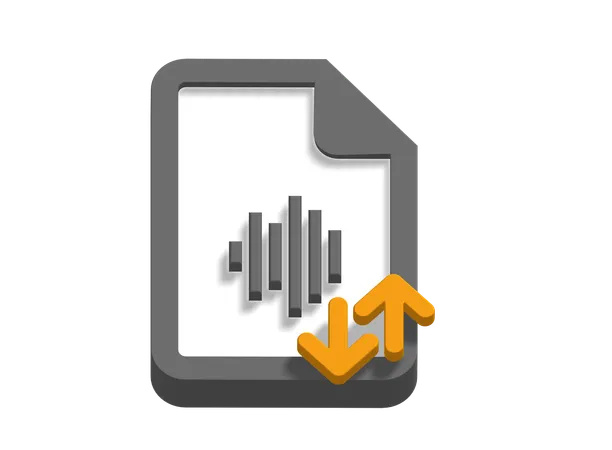 Sound file  3D Icon