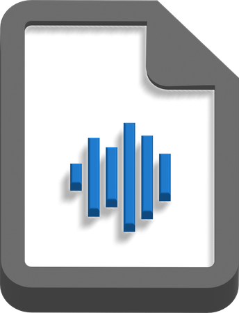 Sound file  3D Icon