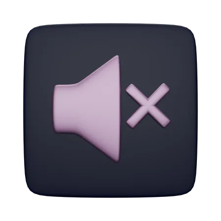 Sound Mute  3D Icon