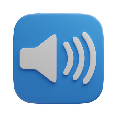 Sound On  3D Icon