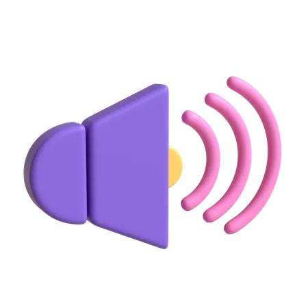 Sound On  3D Icon