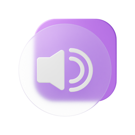 Sound On  3D Icon