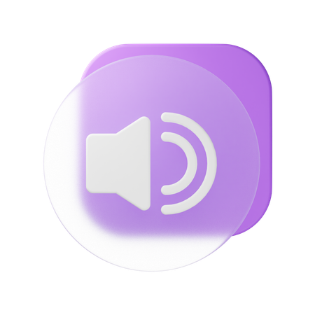 Sound On  3D Icon