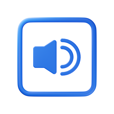Sound On  3D Icon