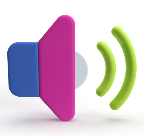 Sound On  3D Icon