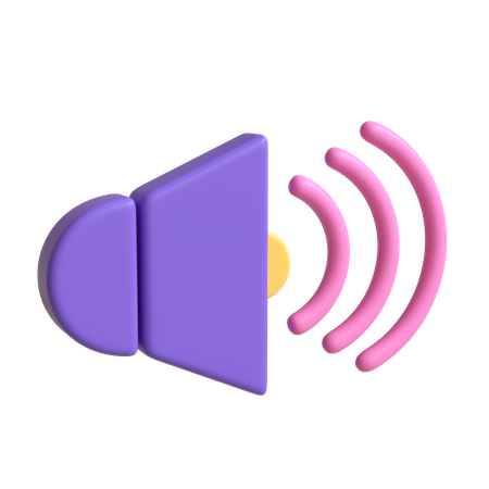 Sound On  3D Icon