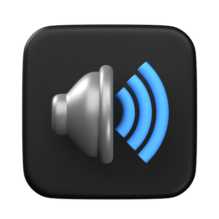 Sound on  3D Icon