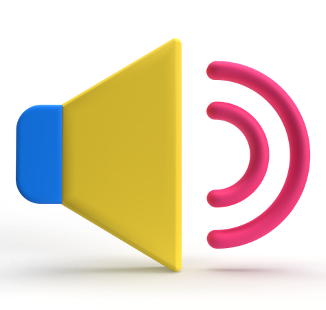 Sound On  3D Icon