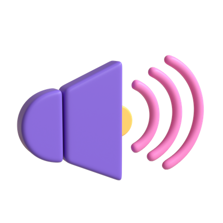 Sound On  3D Icon