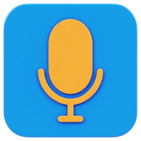 Sound Recorder App  3D Icon