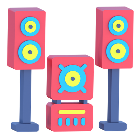 Sound System  3D Icon