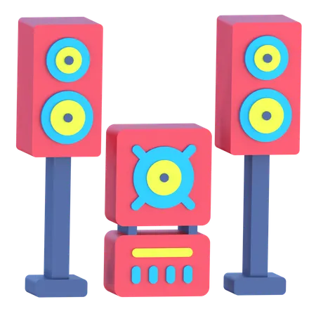 Sound System  3D Icon