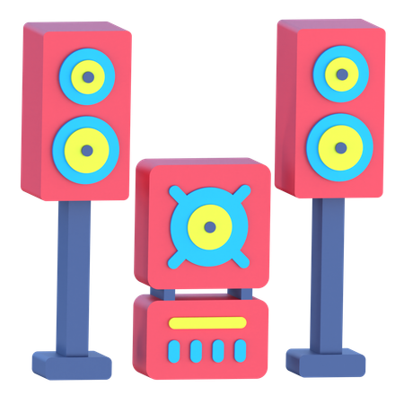 Sound System  3D Icon