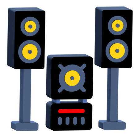 Sound System  3D Icon