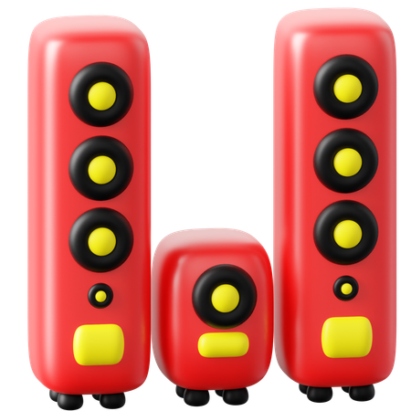 Sound System  3D Icon
