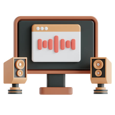Sound Waves  3D Icon