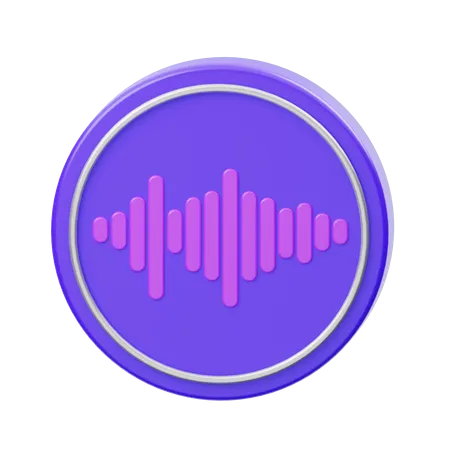 Sound Waves 3D Icon
