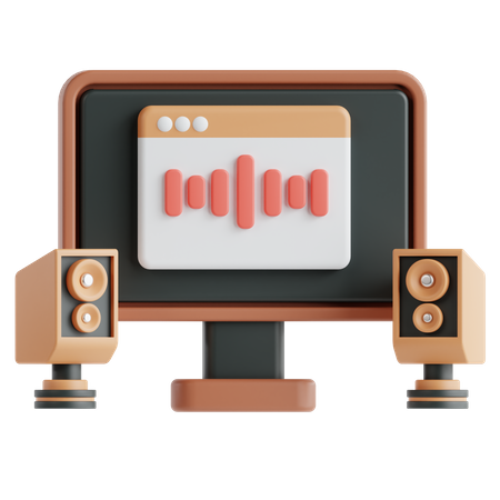 Sound Waves  3D Icon