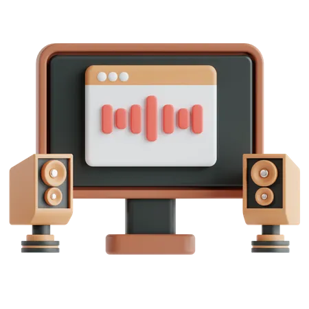 Sound Waves  3D Icon