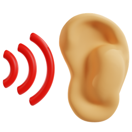 Sound Waves And Human Ear  3D Icon