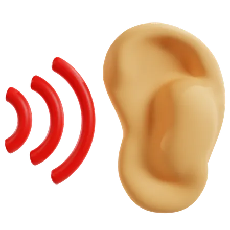 Sound Waves And Human Ear  3D Icon