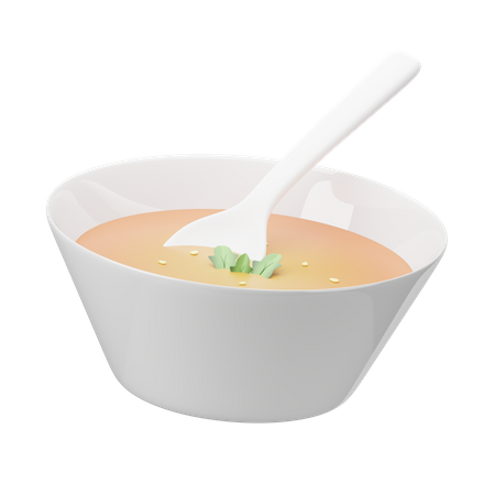 Soup bowl 3D Illustration