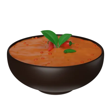 Curry Soup 3 D Illustration 3D Icon